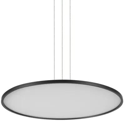 VONN Lighting Integrated LED Pendant Light Height Adjustable Disc Chandelier in Black