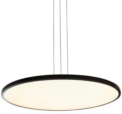 VONN Lighting Integrated LED Pendant Light Height Adjustable Disc Chandelier in Black