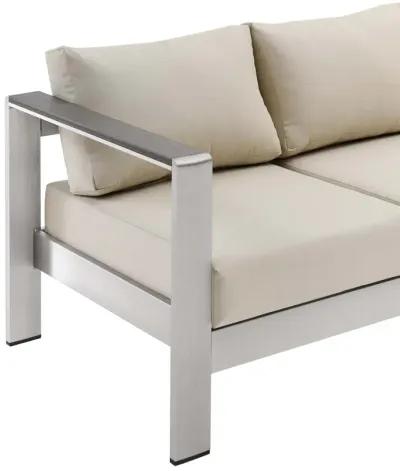 Modway - Shore Outdoor Patio Aluminum Sofa