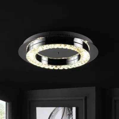 Cristal Integrated Iron/Crystal Glam LED Flush Mount