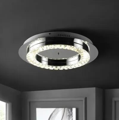 Cristal Integrated Iron/Crystal Glam LED Flush Mount