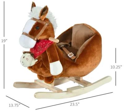 Brown Musical Pony: Plush Rocking Horse with Songs for 18-36 Months