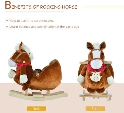 Brown Musical Pony: Plush Rocking Horse with Songs for 18-36 Months