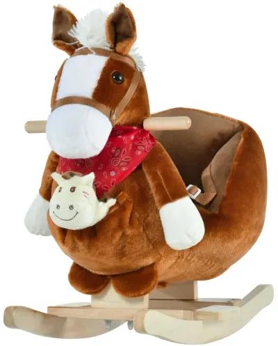 Brown Musical Pony: Plush Rocking Horse with Songs for 18-36 Months