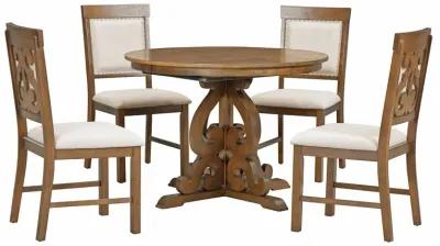 Merax 5-Piece Extendable Table Retro Dining Set