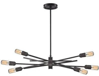 Xenia 31" Wide 6 Light Chandelier in Black