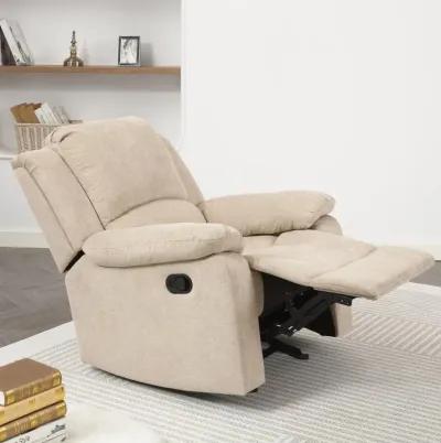 Comfort Pointe Troy Sand Microfiber Glider Rocker Recliner