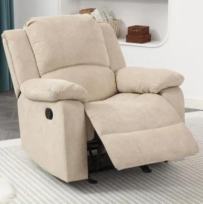 Comfort Pointe Troy Sand Microfiber Glider Rocker Recliner