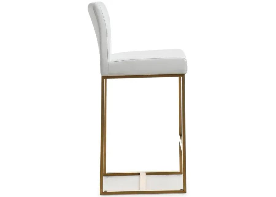 Belen Kox Contemporary White and Gold Steel Counter Stool (Set of 2), Belen Kox