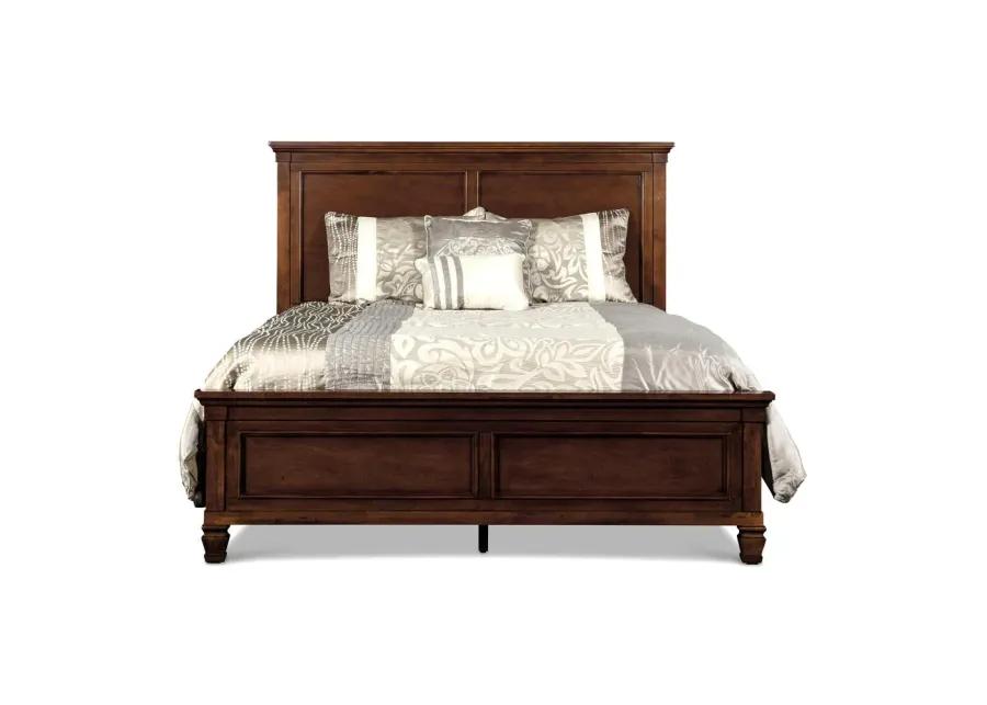 New Classic Furniture Furniture Tamarack Contemporary Solid Wood 4/6 Full Bed in Cherry