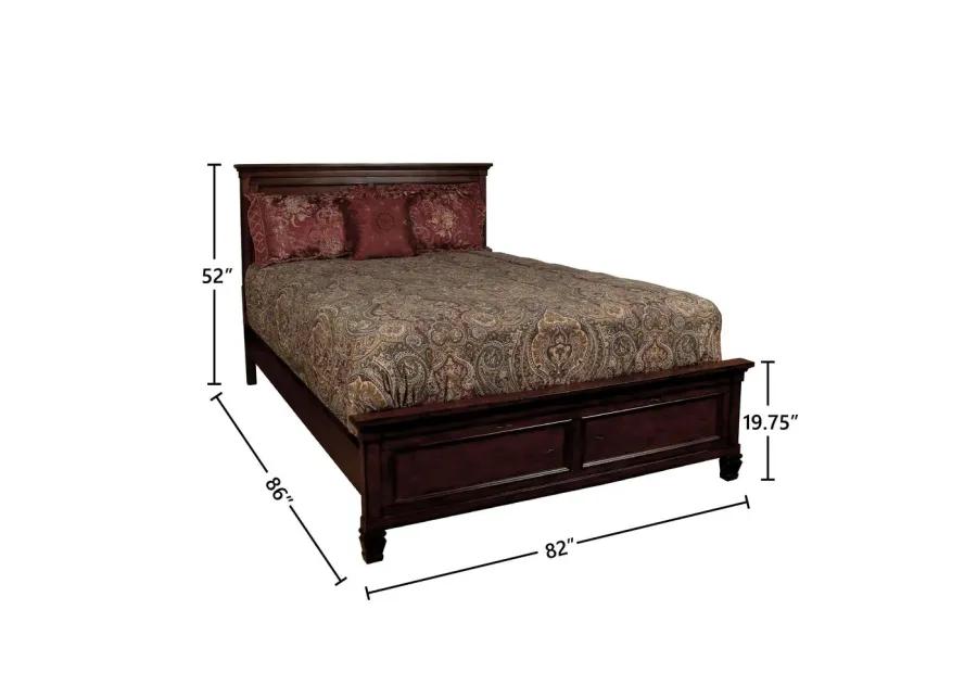 New Classic Furniture Furniture Tamarack Contemporary Solid Wood 4/6 Full Bed in Cherry