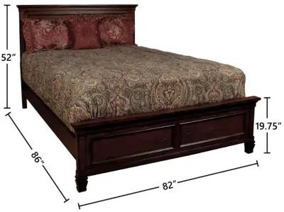 New Classic Furniture Furniture Tamarack Contemporary Solid Wood 4/6 Full Bed in Cherry