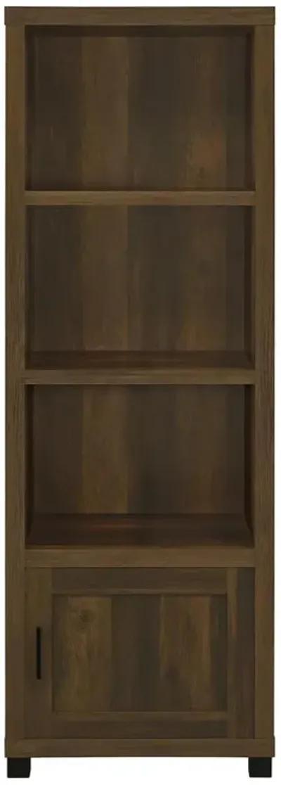 Sachin 3-shelf Media Tower With Storage Cabinet Dark Pine