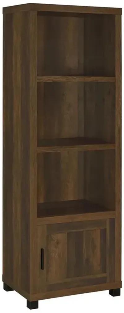 Sachin 3-shelf Media Tower With Storage Cabinet Dark Pine