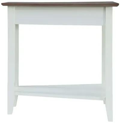 Convenience Concepts American Heritage Wedge End Table, 24"L x 16"W x 24"H, Driftwood Top/White Frame