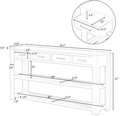 Merax Vintage High-capacity Entryway Console Table Desk