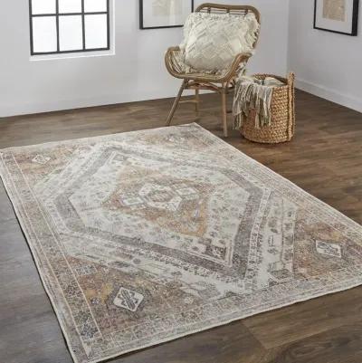 Percy 39ANF Ivory/Orange/Brown 4' x 6' Rug