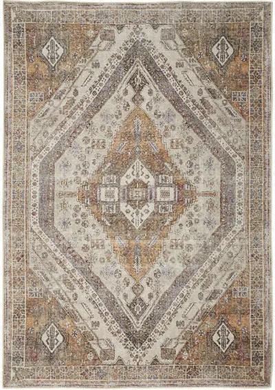 Percy 39ANF Ivory/Orange/Brown 4' x 6' Rug