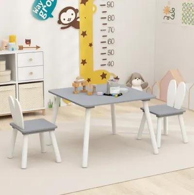 3 Pieces Kids Table and Chairs Set for Arts Crafts Snack Time