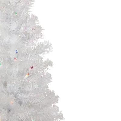 4' Pre-lit Rockport White Pine Artificial Christmas Tree  Multi Lights