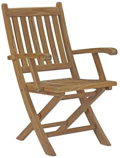 Modway EEI-2703-NAT Marina Premium Grade A Teak Wood Outdoor Patio Folding Armchair, Natural