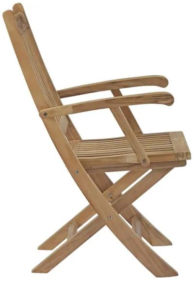 Modway EEI-2703-NAT Marina Premium Grade A Teak Wood Outdoor Patio Folding Armchair, Natural