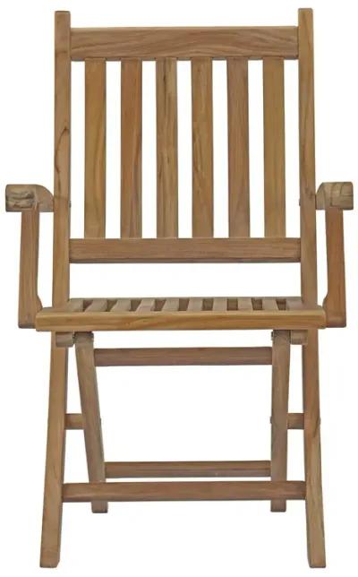 Modway EEI-2703-NAT Marina Premium Grade A Teak Wood Outdoor Patio Folding Armchair, Natural