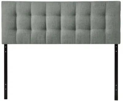 King size Grey Fabric Modern Button Tufted Upholstered Headboard