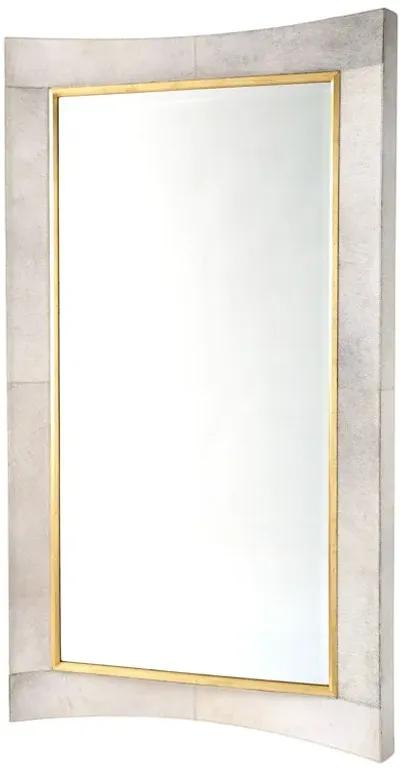 Curved Floor Mirror- Gold