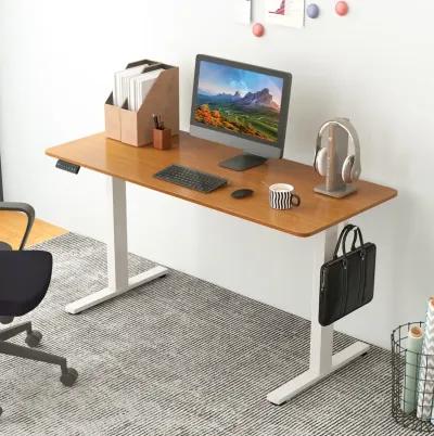 Sit-Stand Home Office Desk with 3 Adjustable Memory Height Settings for Ergonomic Comfort