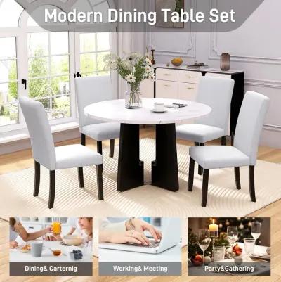 Merax 5-Piece Round Dining Table Chairs Set