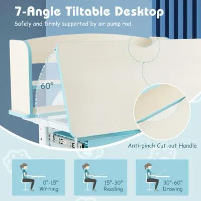 Hivvago Height Adjustable Kids Study Desk with Tilt Desktop