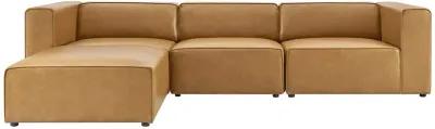 Mingle Vegan Leather Sofa and Ottoman Set