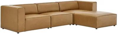 Mingle Vegan Leather Sofa and Ottoman Set