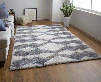 Mynka 39IFF Tan/Ivory/Blue 9' x 12' Rug