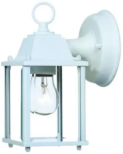 Homezia White Hanging Glass Lantern Wall Light