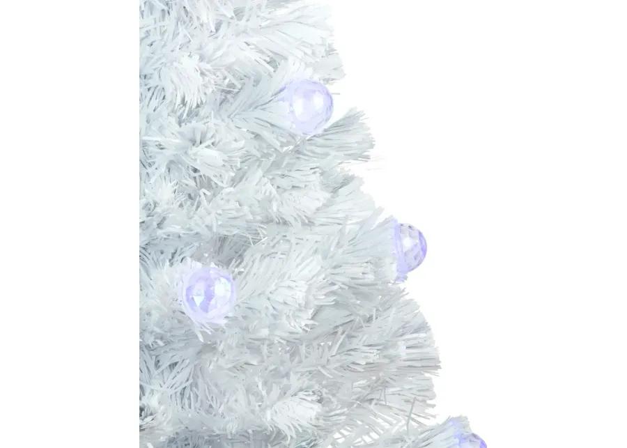 3' Pre-Lit White Fiber Optic Artificial Christmas Tree  White Lights