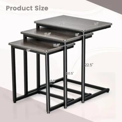 Hivvago 3 Pieces Multifunctional Coffee End Table Set