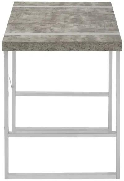 Monarch Specialties I 7662 Computer Desk, Home Office, Laptop, 48"L, Work, Metal, Laminate, Grey, Contemporary, Modern