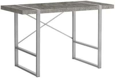 Monarch Specialties I 7662 Computer Desk, Home Office, Laptop, 48"L, Work, Metal, Laminate, Grey, Contemporary, Modern