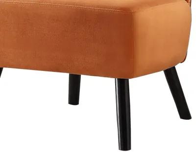 Armless Accent Chair with Flared Back and Button Tufting