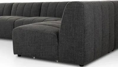 Langham Channeled 5-Piece Laf Chaise Sectional