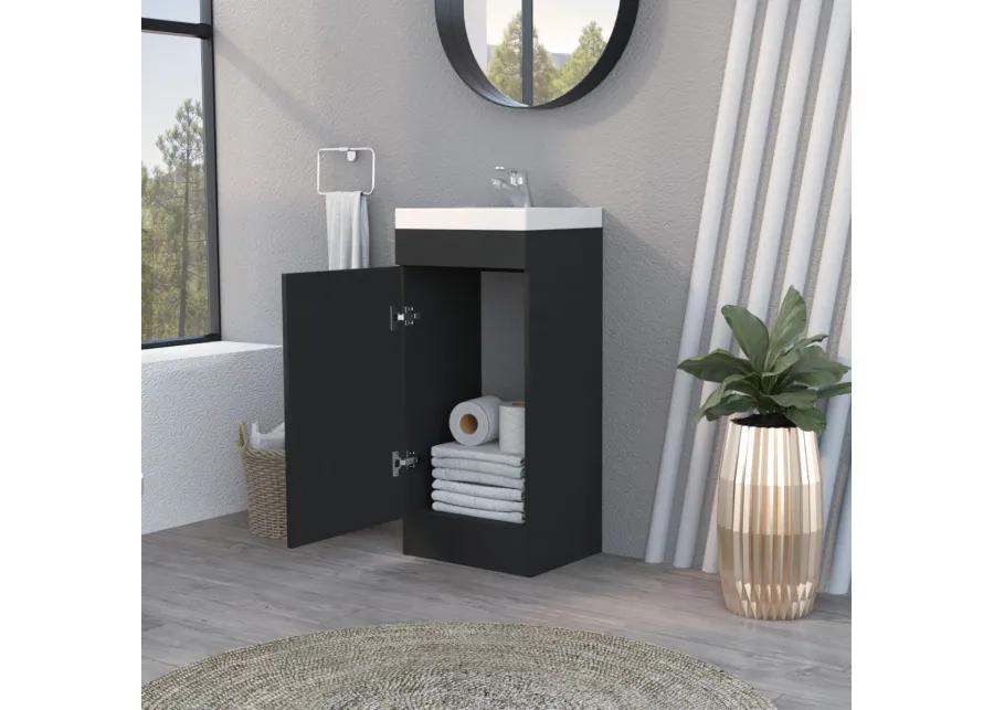 Redmond Rectangle Bathroom Vanity Black Wengue