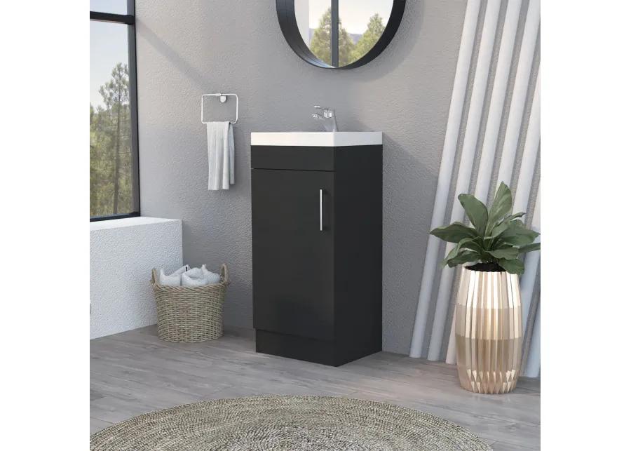 Redmond Rectangle Bathroom Vanity Black Wengue