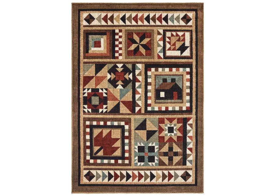 Woodlands 9'10" x 12'10" Brw Rug