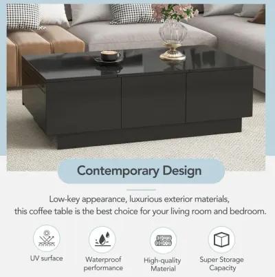 Multi-Use Coffee Table with Hidden Storage & Sliding Top