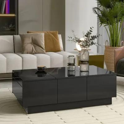 Multi-Use Coffee Table with Hidden Storage & Sliding Top