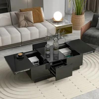 Multi-Use Coffee Table with Hidden Storage & Sliding Top