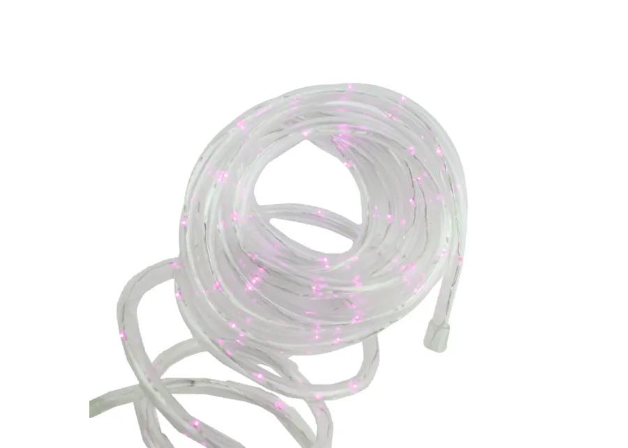 12' Solar Powered Multi-Function Pink LED Indoor/Outdoor Christmas Rope Lights with Ground Stake