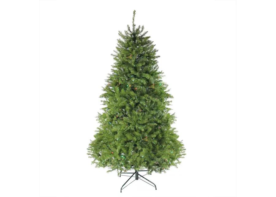 7.5 ft Pre-Lit Full Northern Pine Artificial Christmas Tree - Multicolor Lights